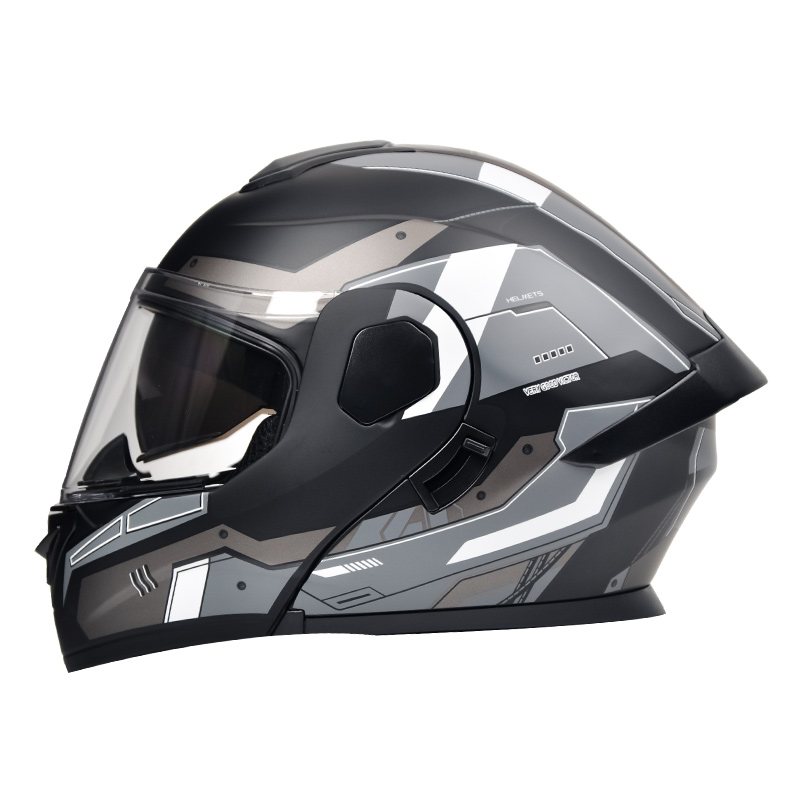 Helm Sepeda Motor Flip Up Standar NB800 DOT Helm Motocross Visor Ganda