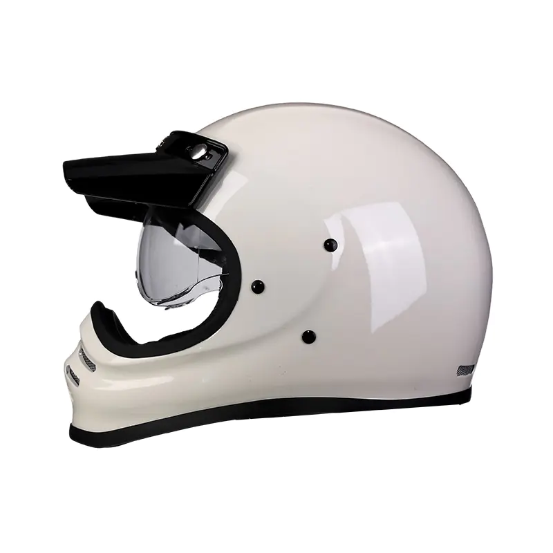 Helm Sepeda Motor Full Face Fiberglass 881 Helm Motocross dengan Lapisan Nyaman