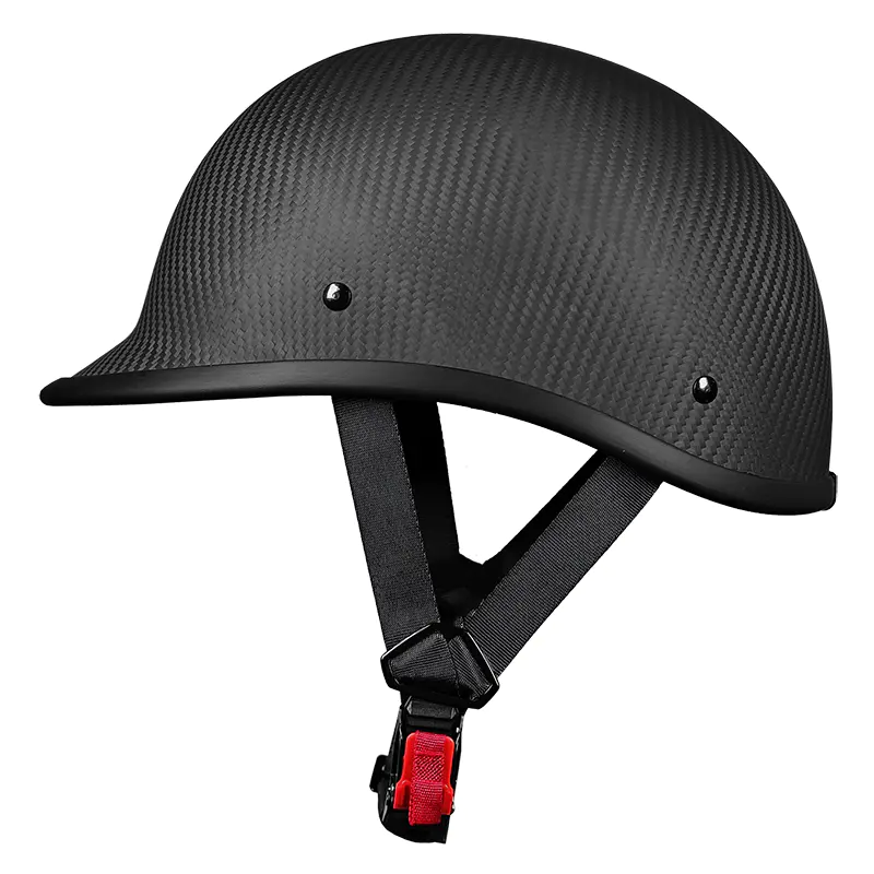 Helm Sepeda Motor Setengah Wajah Serat Karbon 901 Helm Motocross Retro