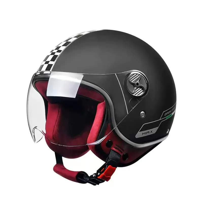 Helm Sepeda Motor Setengah Wajah Retro 519 Helm Motocross ABS
