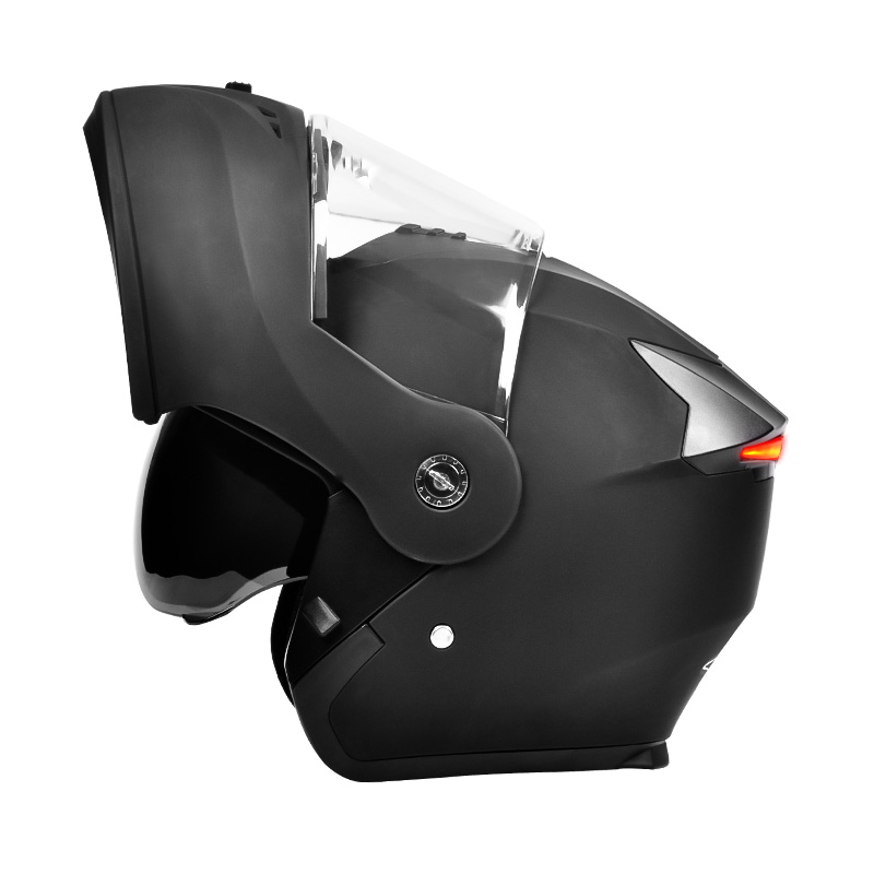 Helm Sepeda Motor Lampu Belakang Keselamatan LED 107 Helm Flip Up Visor Ganda