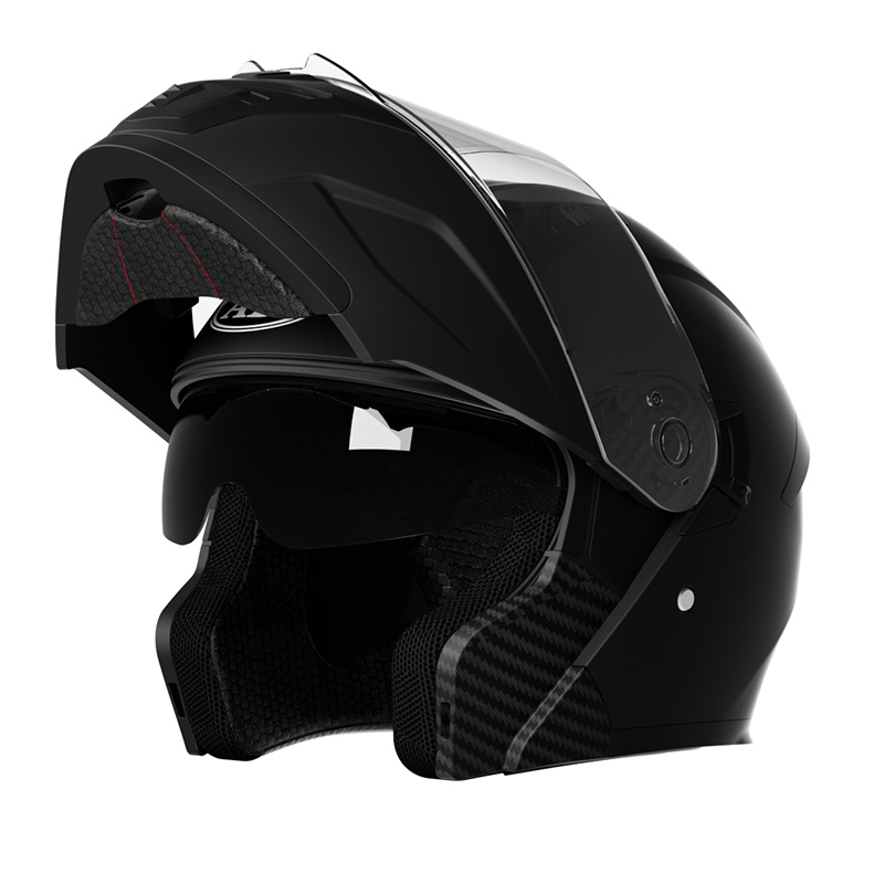 Helm Sepeda Motor Flip Up Standar DOT Keselamatan K9 Helm Motocross Visor Ganda