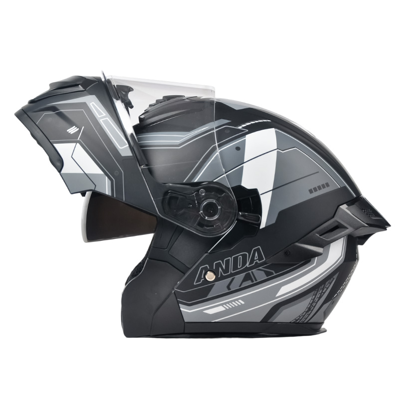Helm Sepeda Motor Flip Up 102 Helm Motocross Visor Ganda
