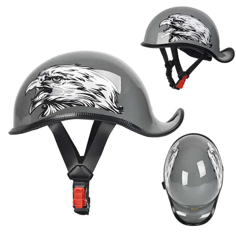 ZX306 Cruise Retro Helm Sepeda Motor Setengah Wajah Helm Motocross ABS