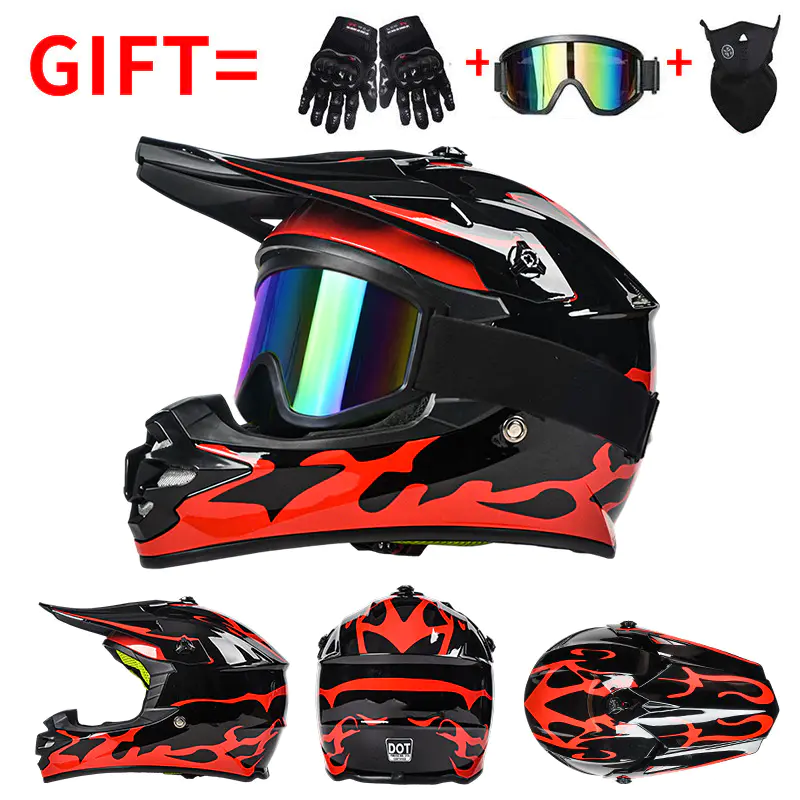 RY001 Helm Sepeda Gunung Anak Off-road Helm Sepeda Motor DOT