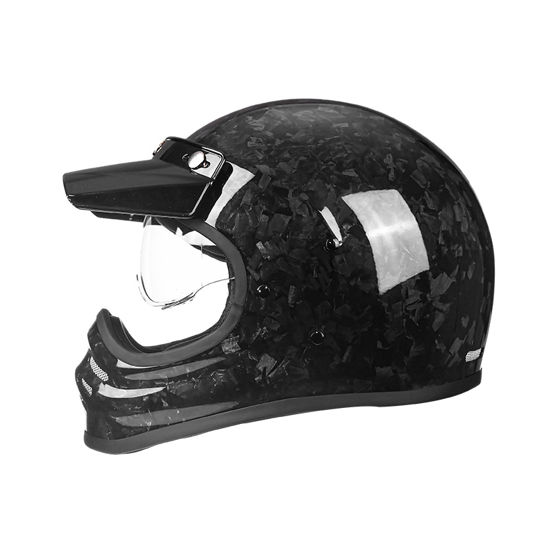 Helm Sepeda Motor Full Face Serat Karbon Ringan 881 Helm Motocross