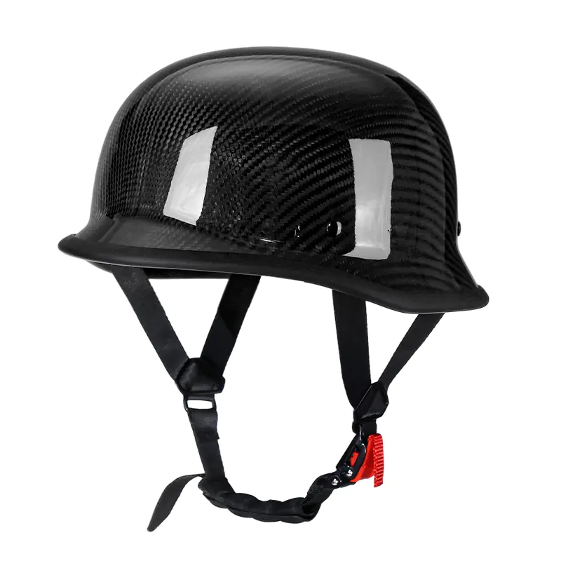 Helm Sepeda Motor Retro Serat Karbon M35 Helm Setengah Wajah Motocross