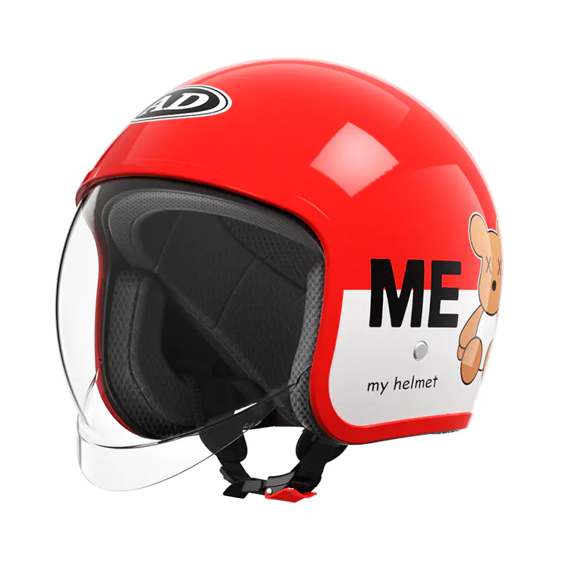 FG06 Helm Sepeda Motor Wajah Terbuka Retro Anak Helm Off Road Gunung ABS