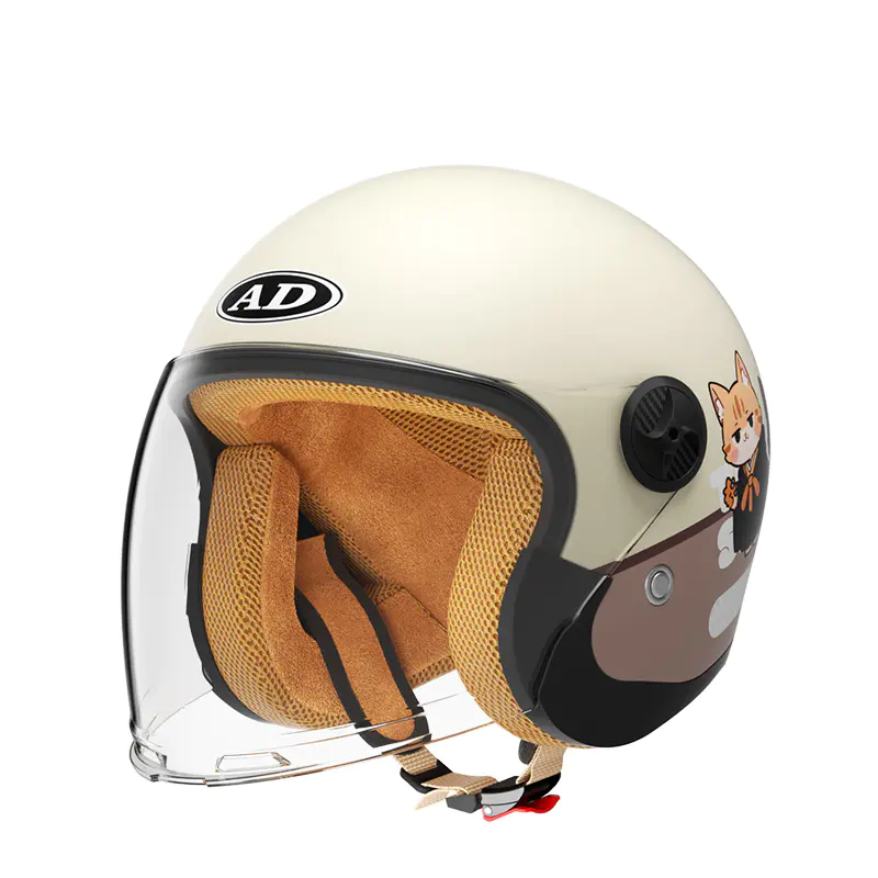Helm Sepeda Motor Wajah Terbuka Retro Anak 707 Helm Motocross ABS